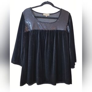 Velvet Sequin Top